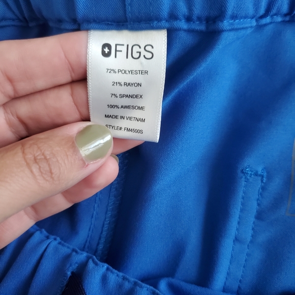 FIGS Technical Collection Pisco Scrub Pants in Royal Blue Size XXL-Short - Picture 10 of 11